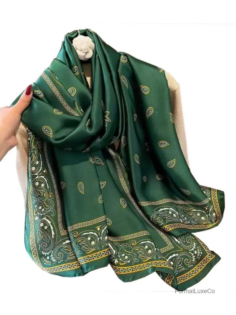 Oversized Silk-like Scarf Fashion Shawl Wrap Long Satin Lightweight